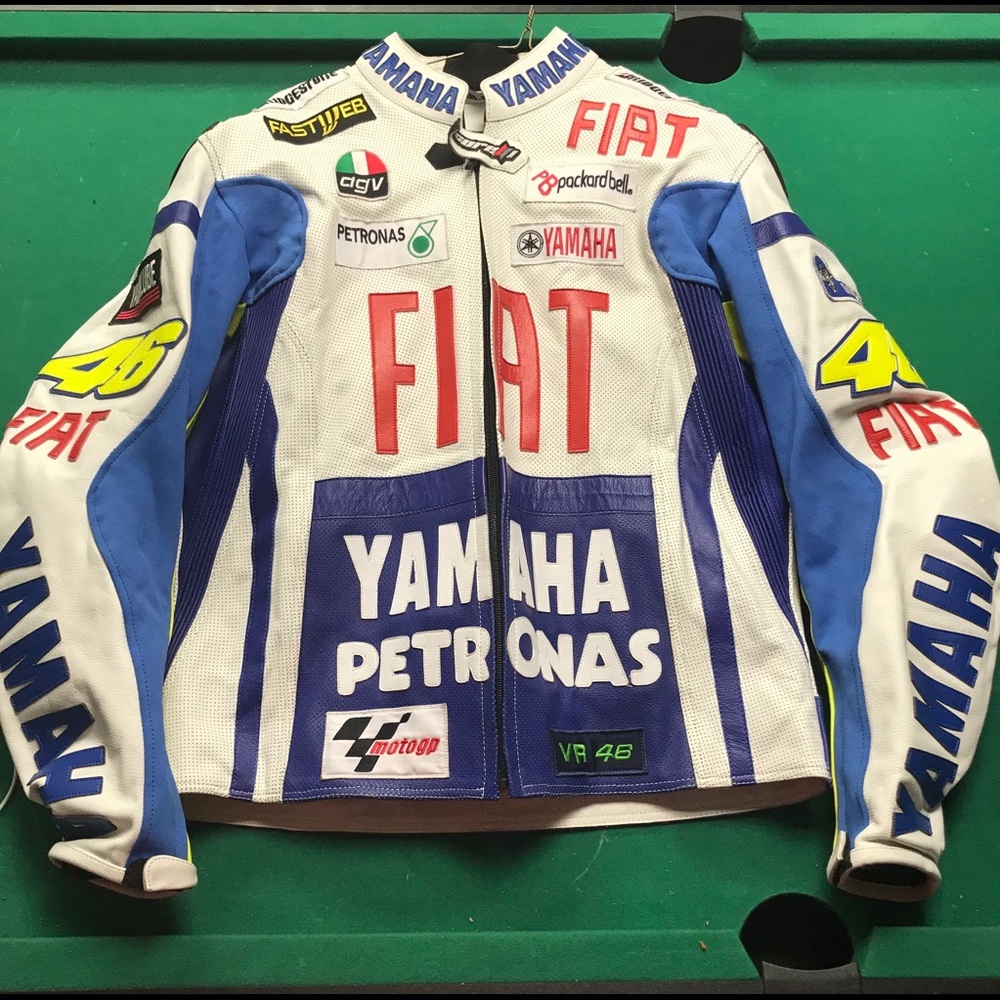 YAMAHA FIAT Vr 46 motorcycle leather jacket